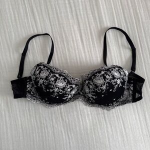Nordstrom Intimates Bra 34C - black with white floral